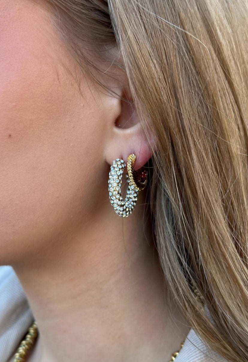 PIECES - MAJA O EARRINGS 2-PACK - GOLD