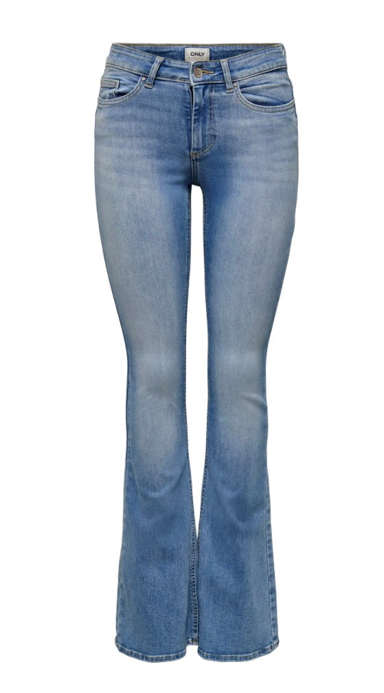 ONLY - BLUSH MID FLARED DNM - LIGHT BLUE DENIM