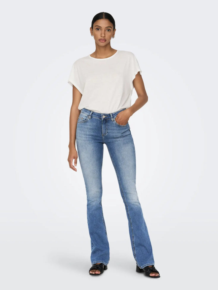 ONLY - BLUSH MID FLARED DNM - LIGHT BLUE DENIM