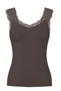 PIECES - BARBERA LACE TOP - HOT FUDGE