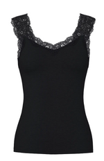 Ladda upp bild till gallerivisning, PIECES - BARBERA LACE TOP - BLACK
