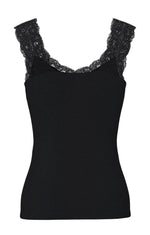 Ladda upp bild till gallerivisning, PIECES - BARBERA LACE TOP - BLACK
