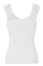 Ladda upp bild till gallerivisning, PIECES - BARBERA LACE TOP - BRIGHT WHITE
