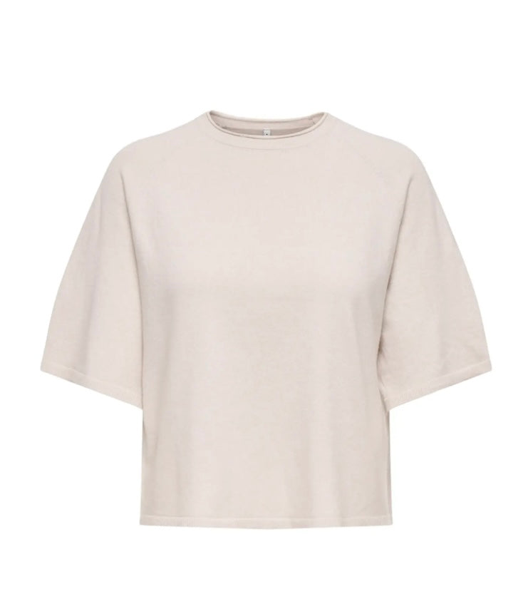 ONLY - LOYAL 2/4 O-NECK - MOONBEAM/MELANGE