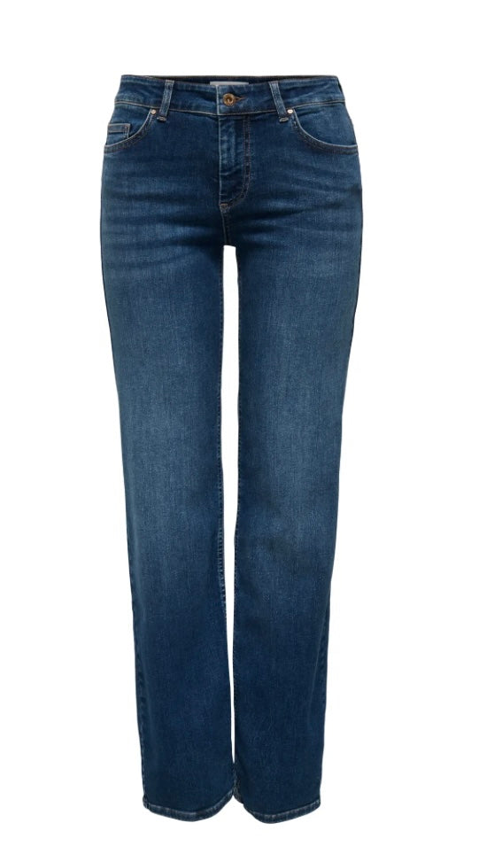 ONLY - BLUSH MID STRAIGHT 15344167 - DARK BLUE DENIM