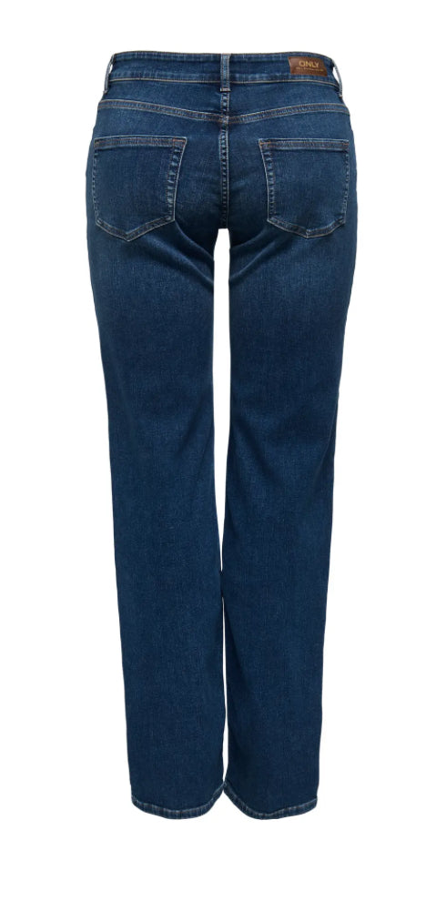 ONLY - BLUSH MID STRAIGHT 15344167 - DARK BLUE DENIM