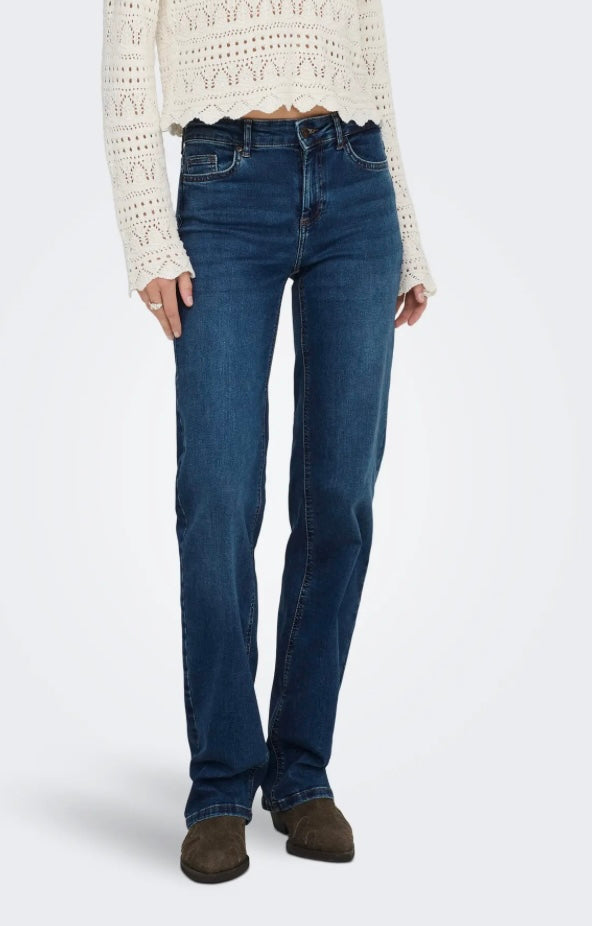 ONLY - BLUSH MID STRAIGHT 15344167 - DARK BLUE DENIM