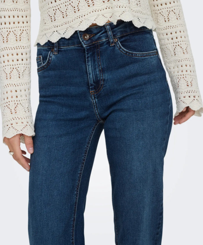 ONLY - BLUSH MID STRAIGHT 15344167 - DARK BLUE DENIM