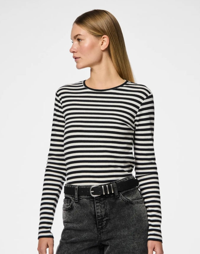 PIECES - LEA JEANS BELT - BLACK/SILVER