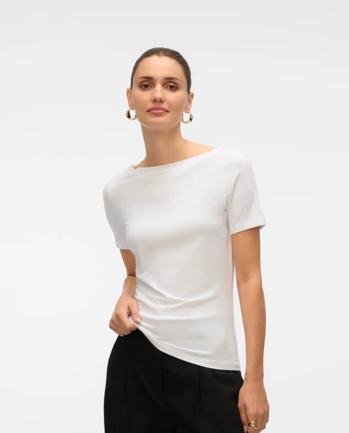 VERO MODA - PANDA MODAL TOP - BRIGHT WHITE