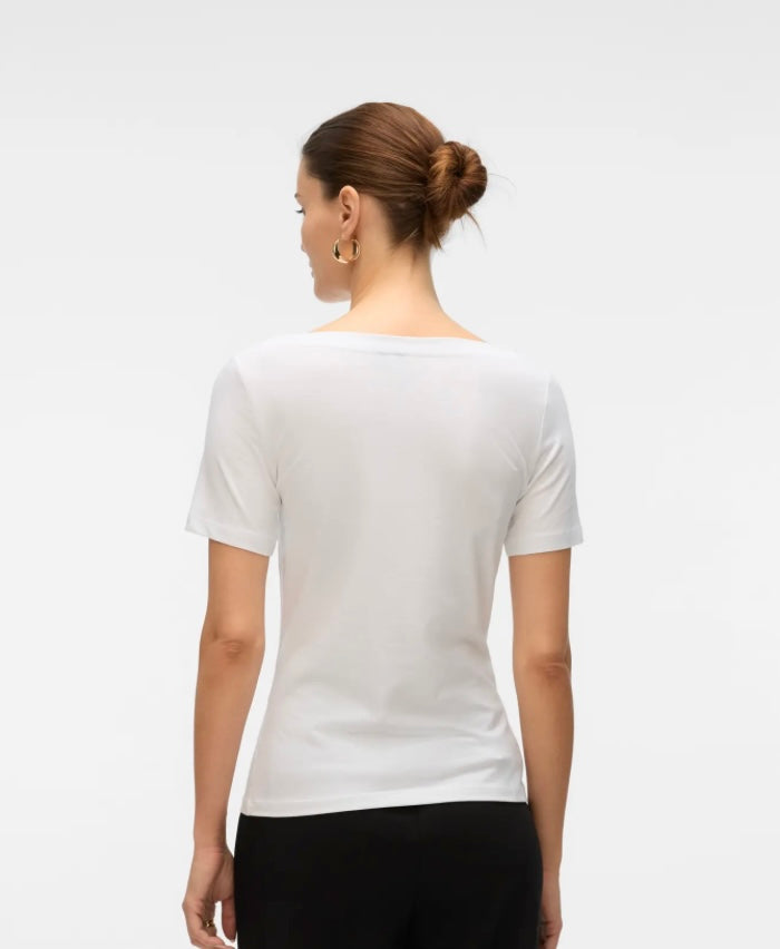 VERO MODA - PANDA MODAL TOP - BRIGHT WHITE