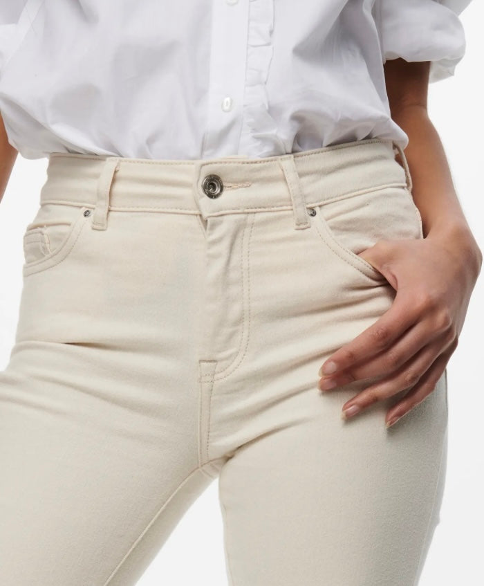 ONLY - BLUSH FLARED DOT019 - ECRU