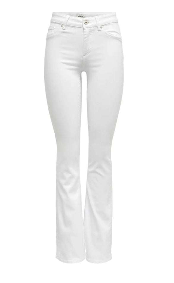 ONLY - BLUSH MID FLARED REA0730 - WHITE