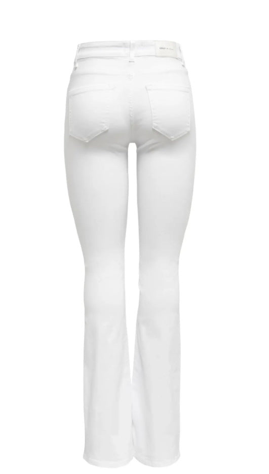 ONLY - BLUSH MID FLARED REA0730 - WHITE