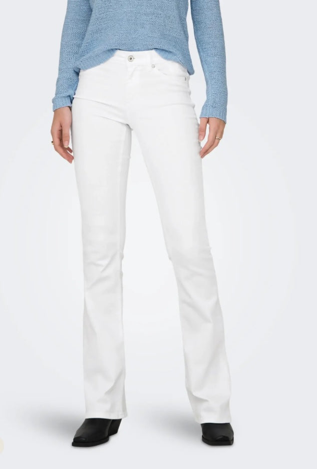 ONLY - BLUSH MID FLARED REA0730 - WHITE