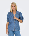 ONLY - RAYA 3/4 SHIRT - MEDIUM BLUE DENIM