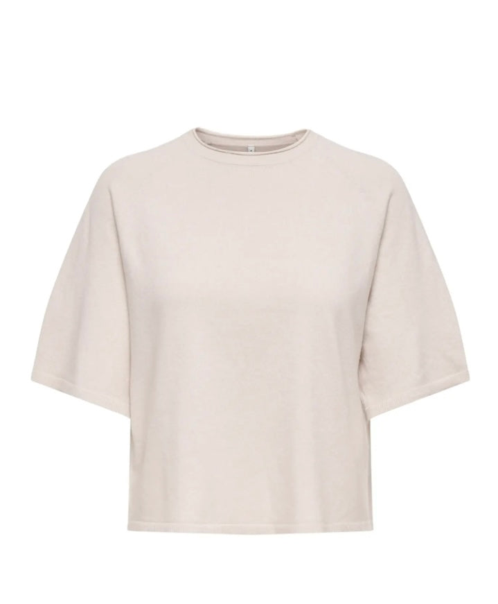 ONLY - LOYAL 2/4 O-NECK - MOONBEAM/MELANGE