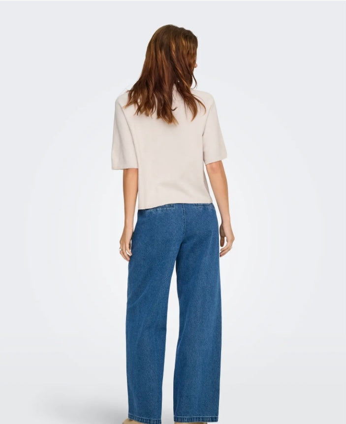 ONLY - LOYAL 2/4 O-NECK - MOONBEAM/MELANGE