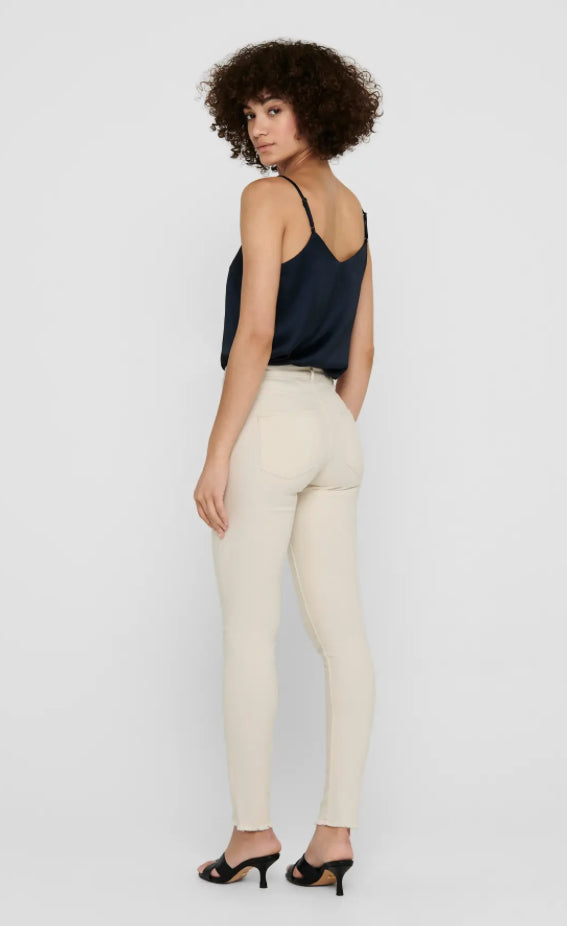 ONLY - BLUSH MID RAW ANKLE 15218655 - ECRU