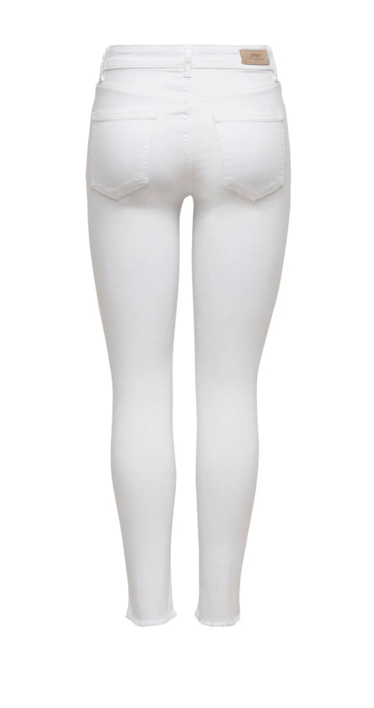 ONLY - BLUSH MID RAW ANKLE  15155438 - WHITE