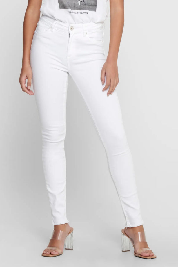 ONLY - BLUSH MID RAW ANKLE  15155438 - WHITE