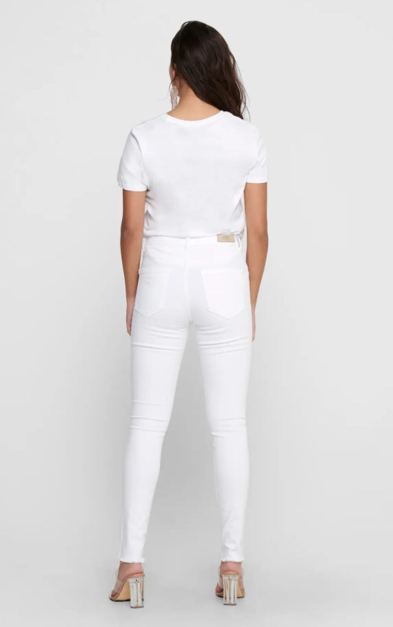 ONLY - BLUSH MID RAW ANKLE  15155438 - WHITE