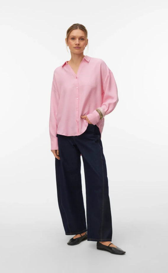 VEROMODA - MELANEY QUEENY LS SHIRT - PRISM PINK