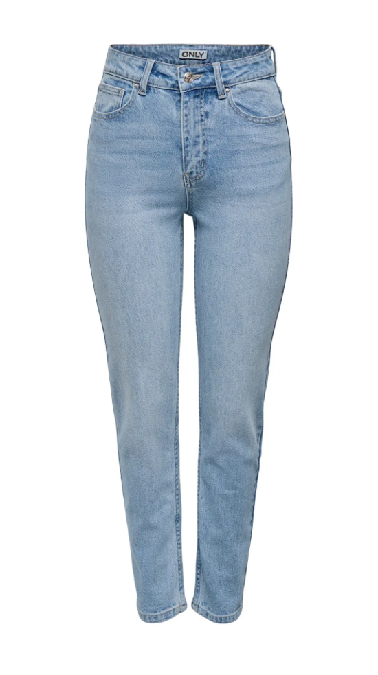 ONLY EMILY STRAIGHT HW ANKLE 15361608 - LIGHT BLUE DENIM