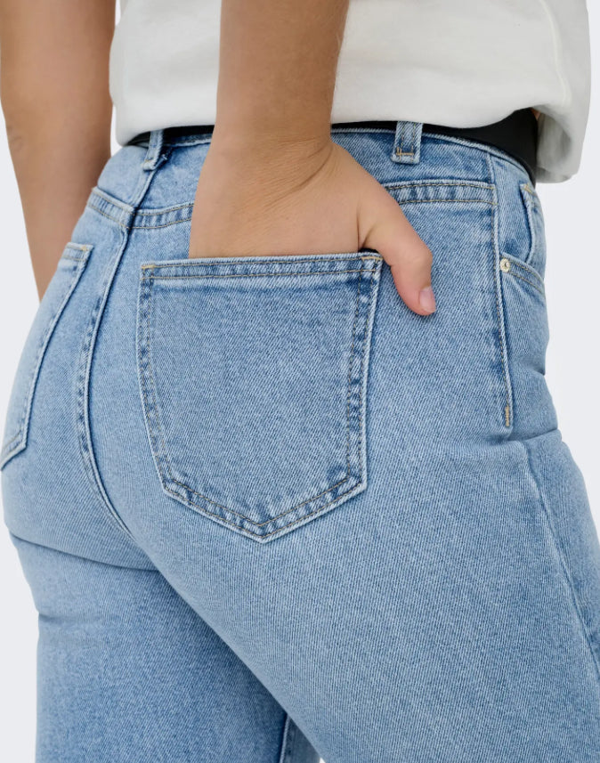 EMILY HW STRAIGHT ANK - LIGHT BLUE DENIM - 15361608