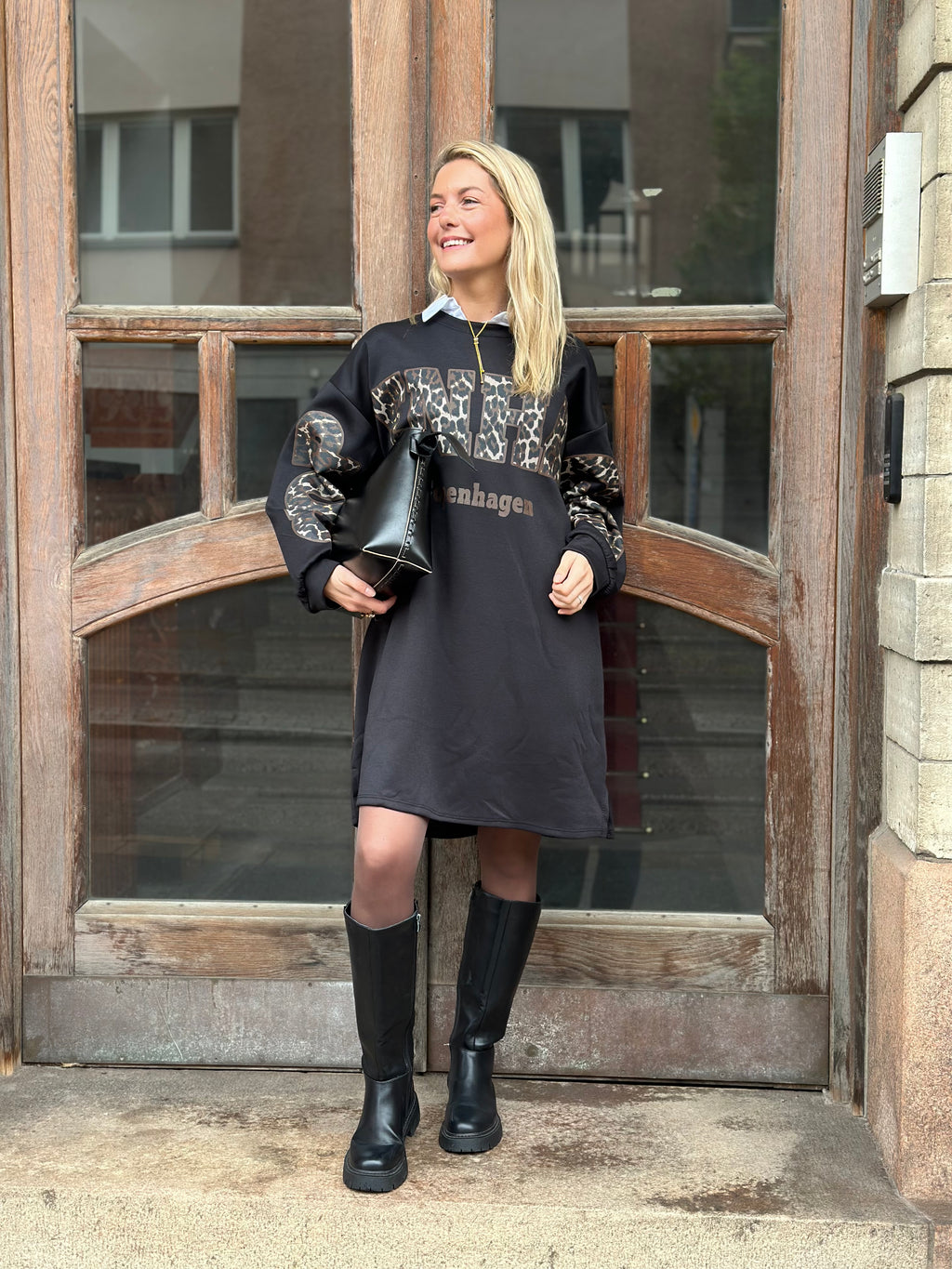 MARTA - CANNES KLÄNNING 26188 - NERO/BROWN LEO