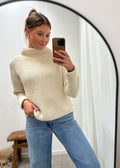SELECTED FEMME - SELMA LS KNIT PULLOVER - BIRCH