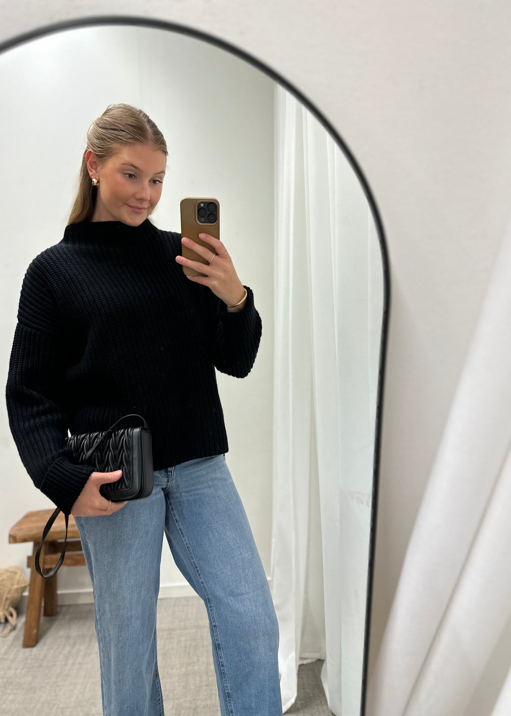 SELECTED FEMME - SELMA LS KNIT PULLOVER - BLACK