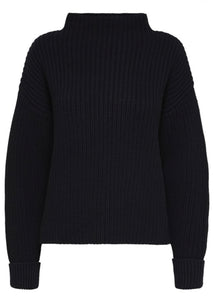 SELECTED FEMME - SELMA LS KNIT PULLOVER - BLACK