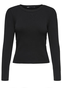 ONLY - SALLY L/S PULLOVER KNIT - BLACK