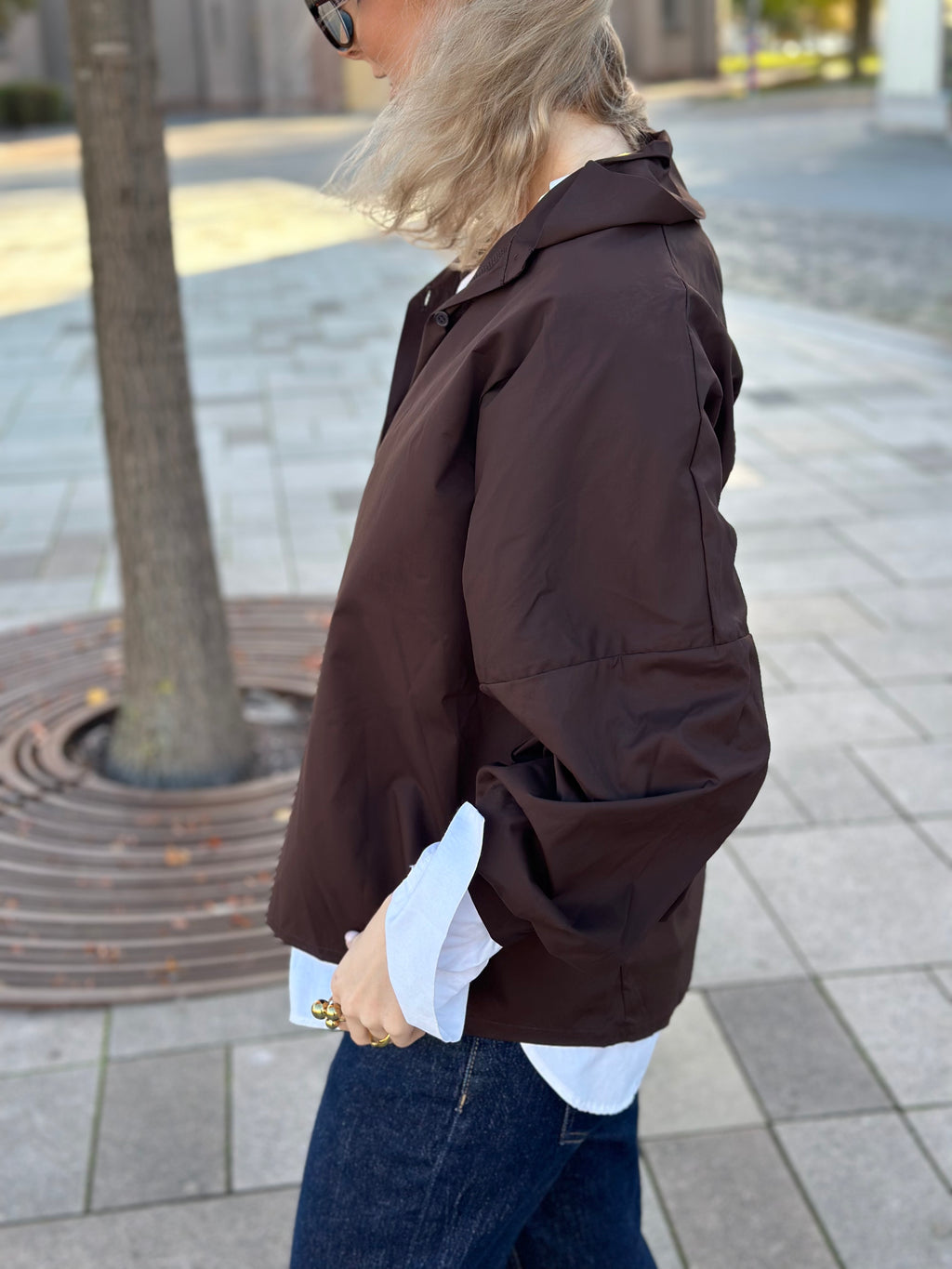 COSY HOUSE - OVERSIZED SKJORTA - DARK BROWN