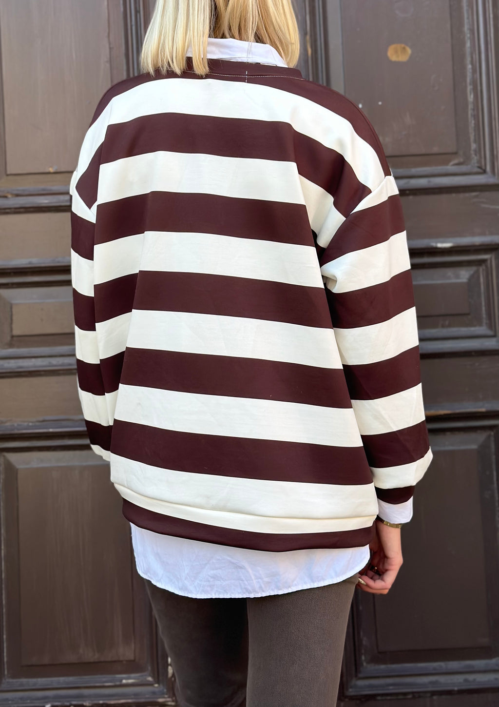 MARTA - NERINA SWEATSHIRT 22659S - CHOCO/JEANS BLUE