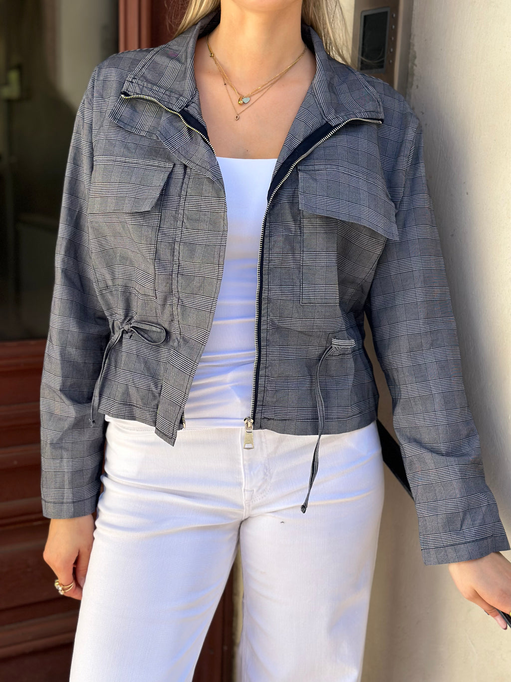 MARTA - DAWN JACKET 52237M - BLUE CHECK