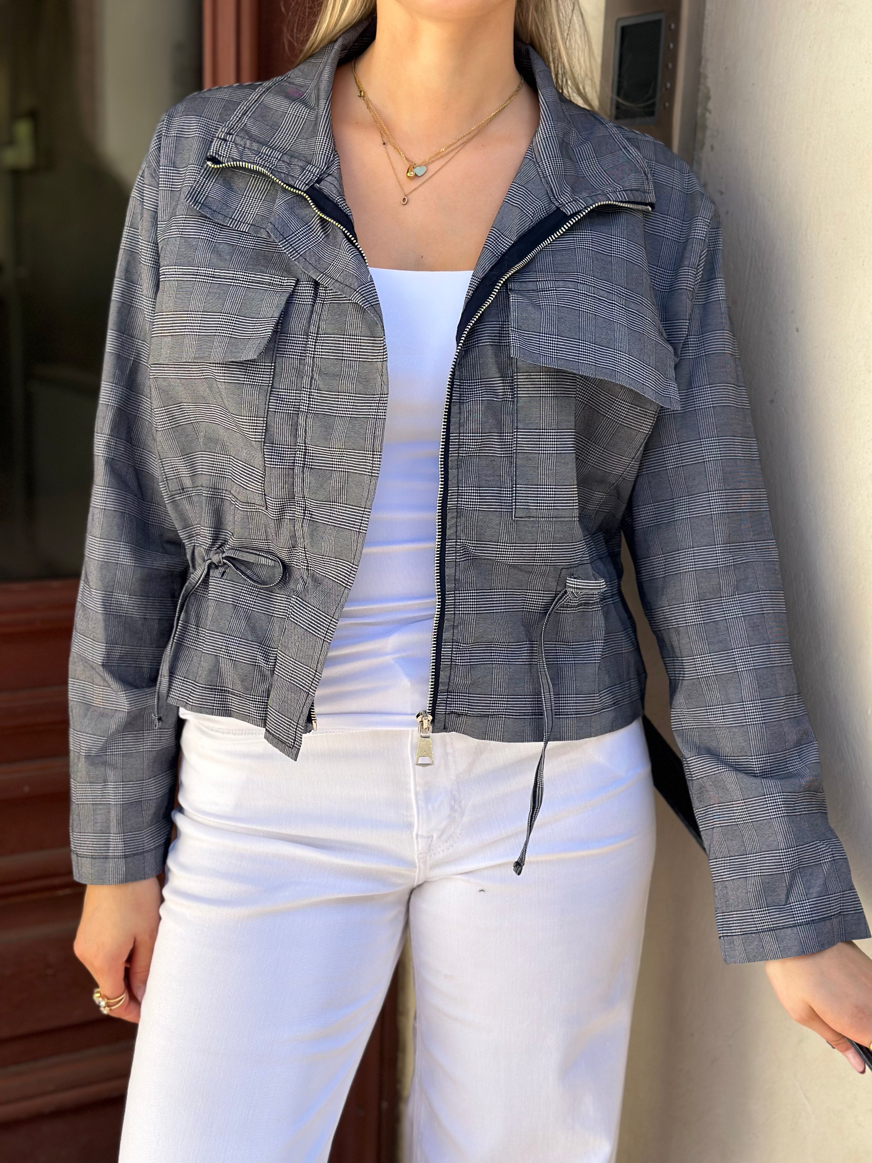 MARTA - DAWN JACKET 52237M - BLUE CHECK