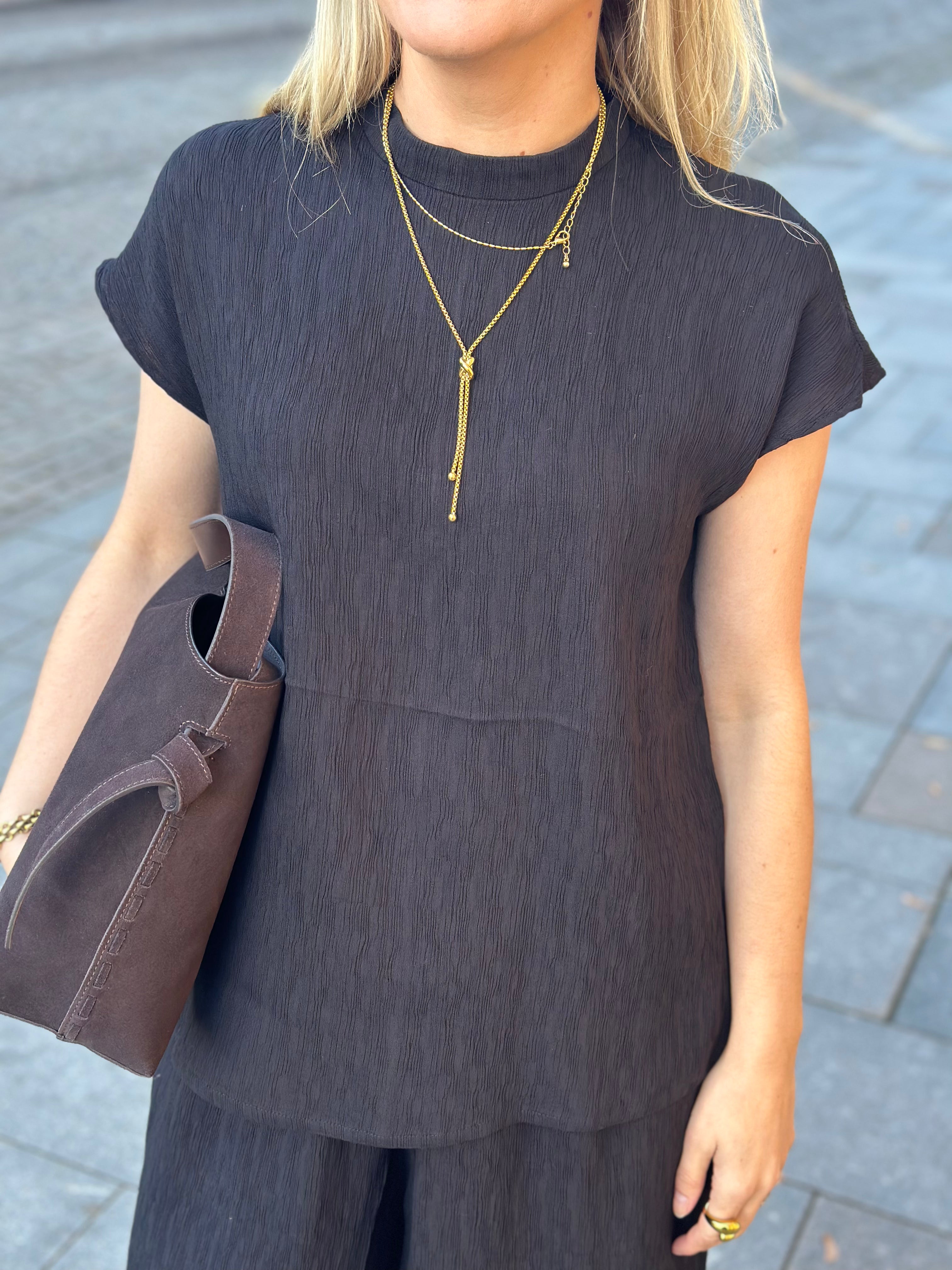 SOAKED - CEVILLA HIGHNECK BLOUSE 30409752 - BLACK