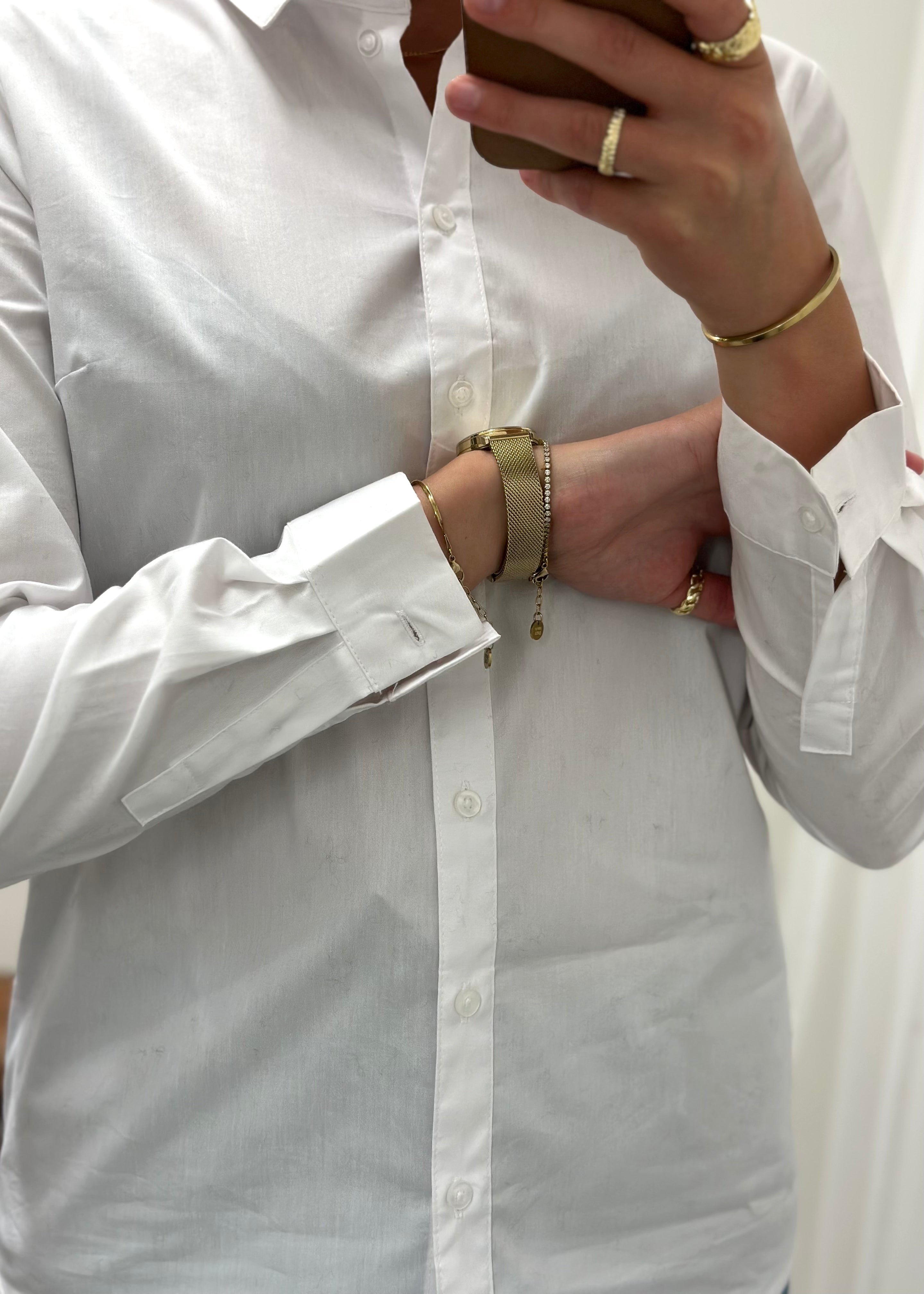 JDY - MIO LS SHIRT - WHITE