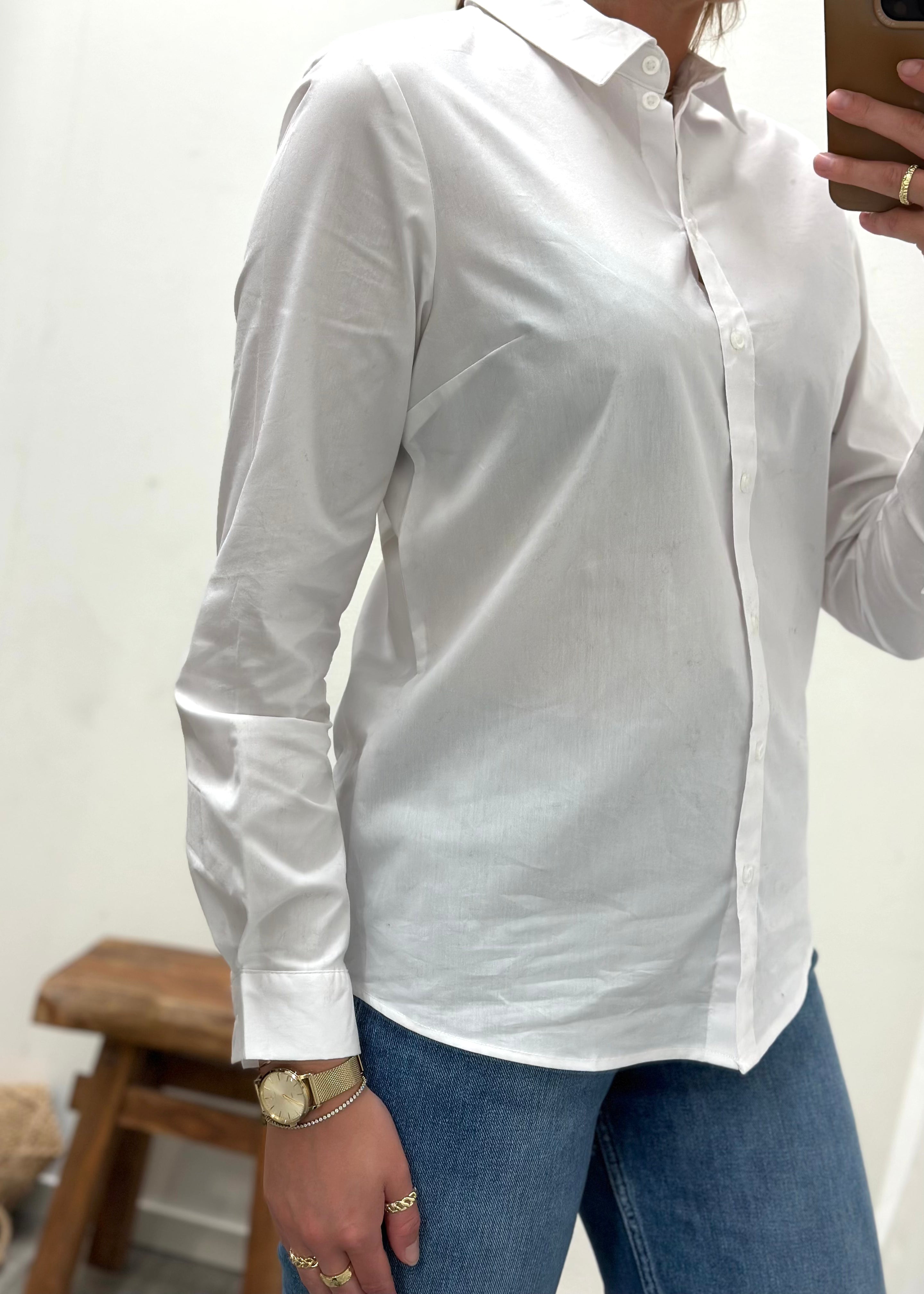 JDY - MIO LS SHIRT - WHITE