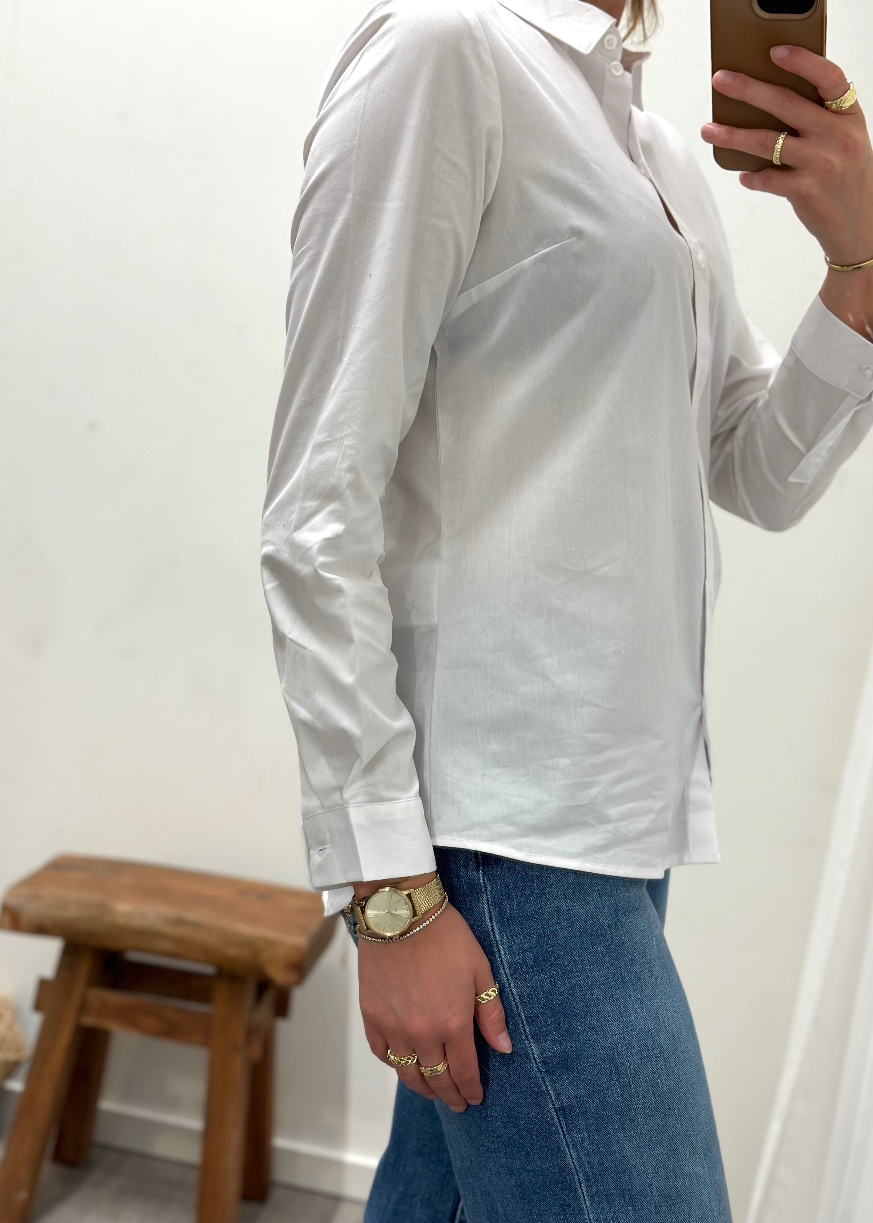 JDY - MIO LS SHIRT - WHITE