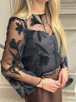 Ladda upp bild till gallerivisning, SOAKED - PHILOMENA BLOUSE LS - BLACK
