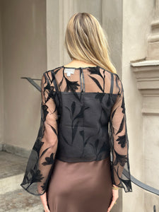 SOAKED - PHILOMENA BLOUSE LS - BLACK