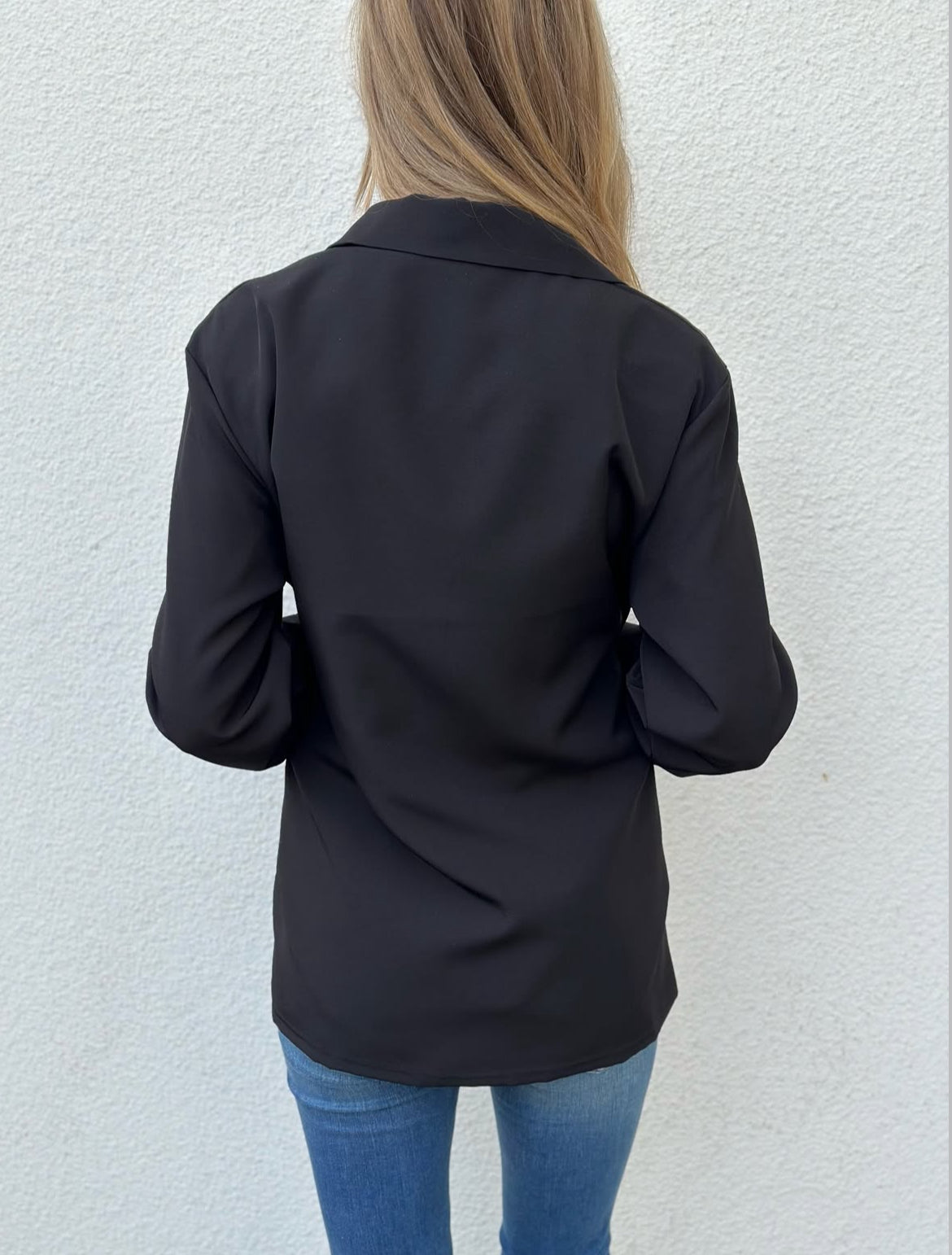 COSY HOUSE - BLAZER MED KNYTE - SVART