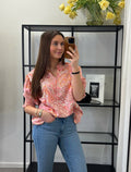 MOONDUST - BELLA SMALL PAISLEY BLOUSE - ROSE