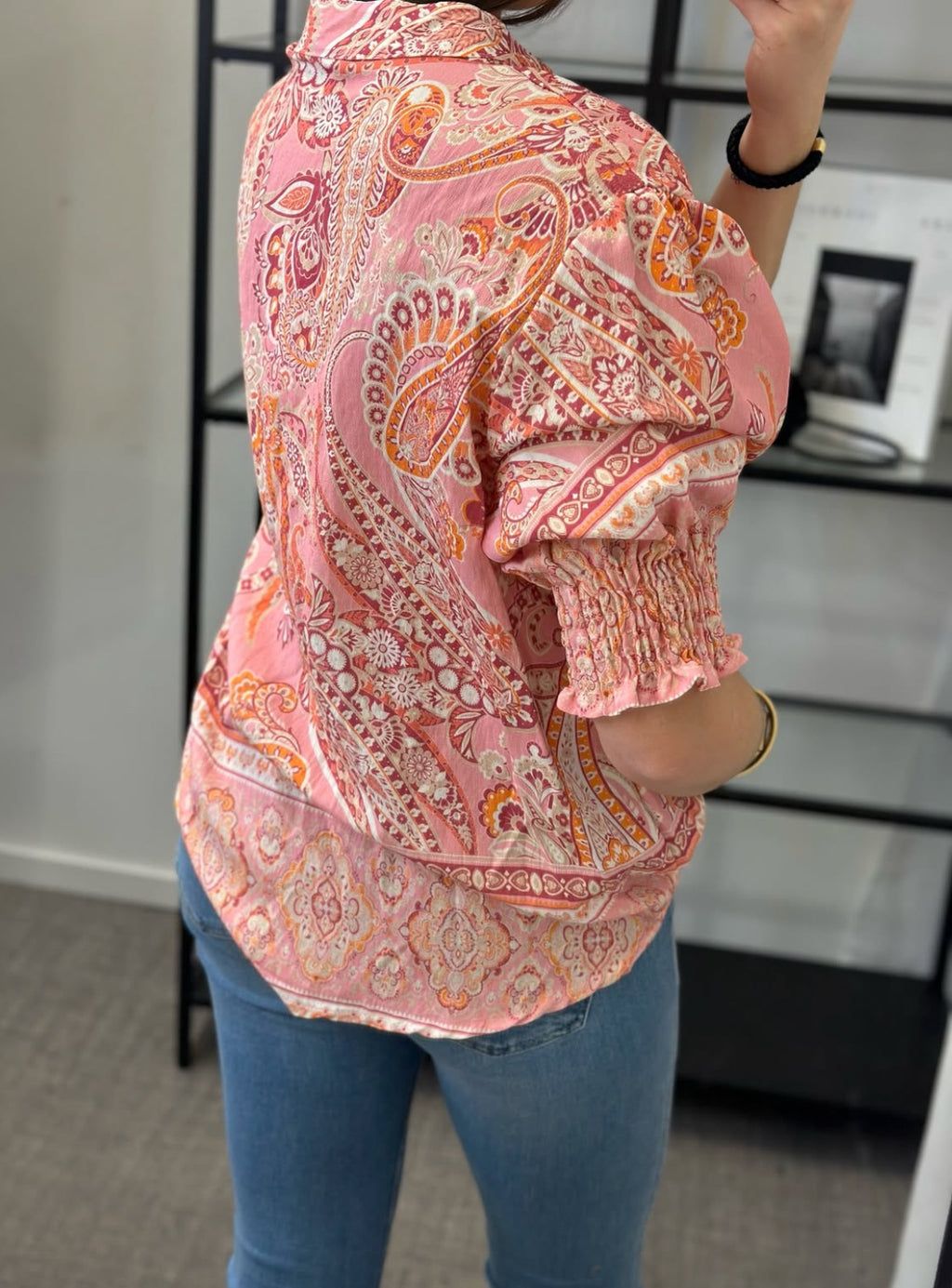 MOONDUST - BELLA SMALL PAISLEY BLOUSE - ROSE