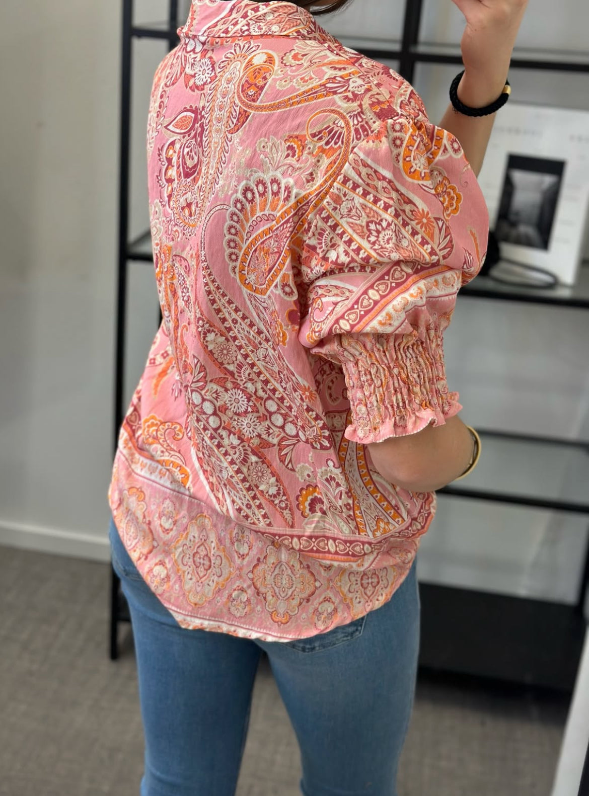 MOONDUST - BELLA SMALL PAISLEY BLOUSE - ROSE