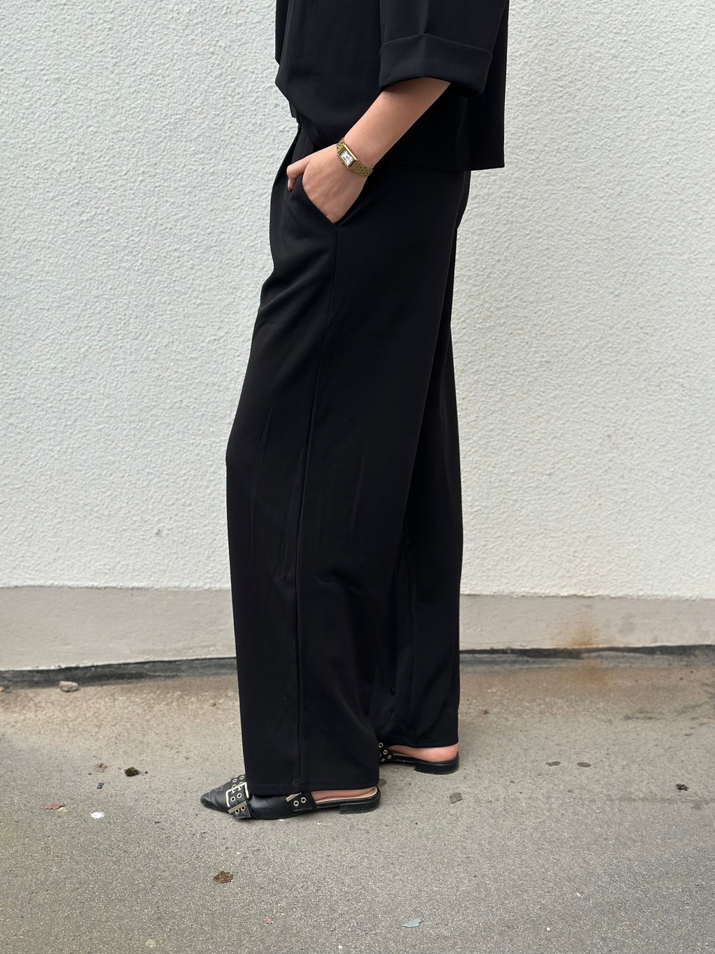 JDY - GEGGO LIFE BELT PANT - BLACK/BELT