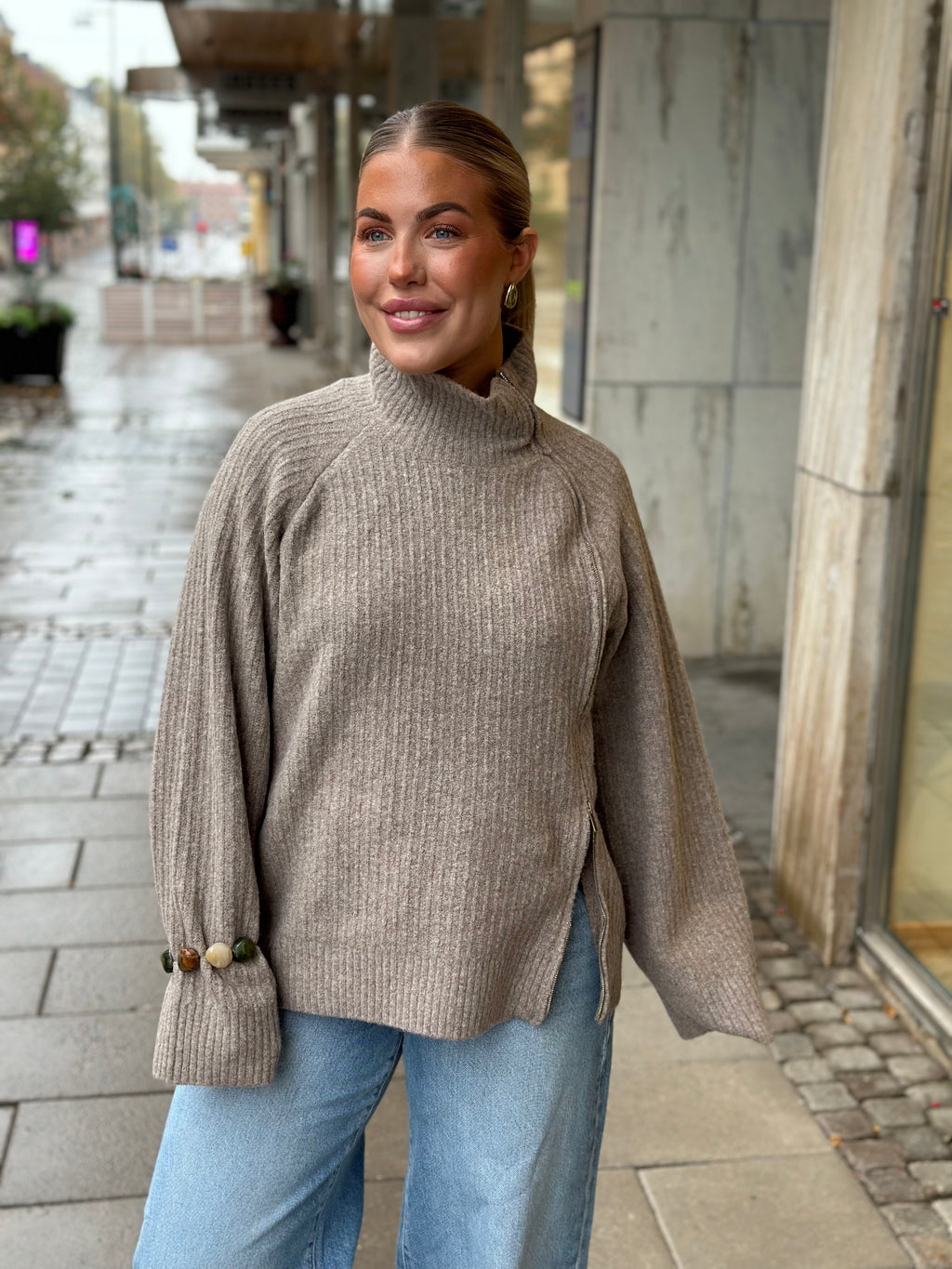 SOAKED - ACORN PULLOVER - SILVER MINK MELANGE